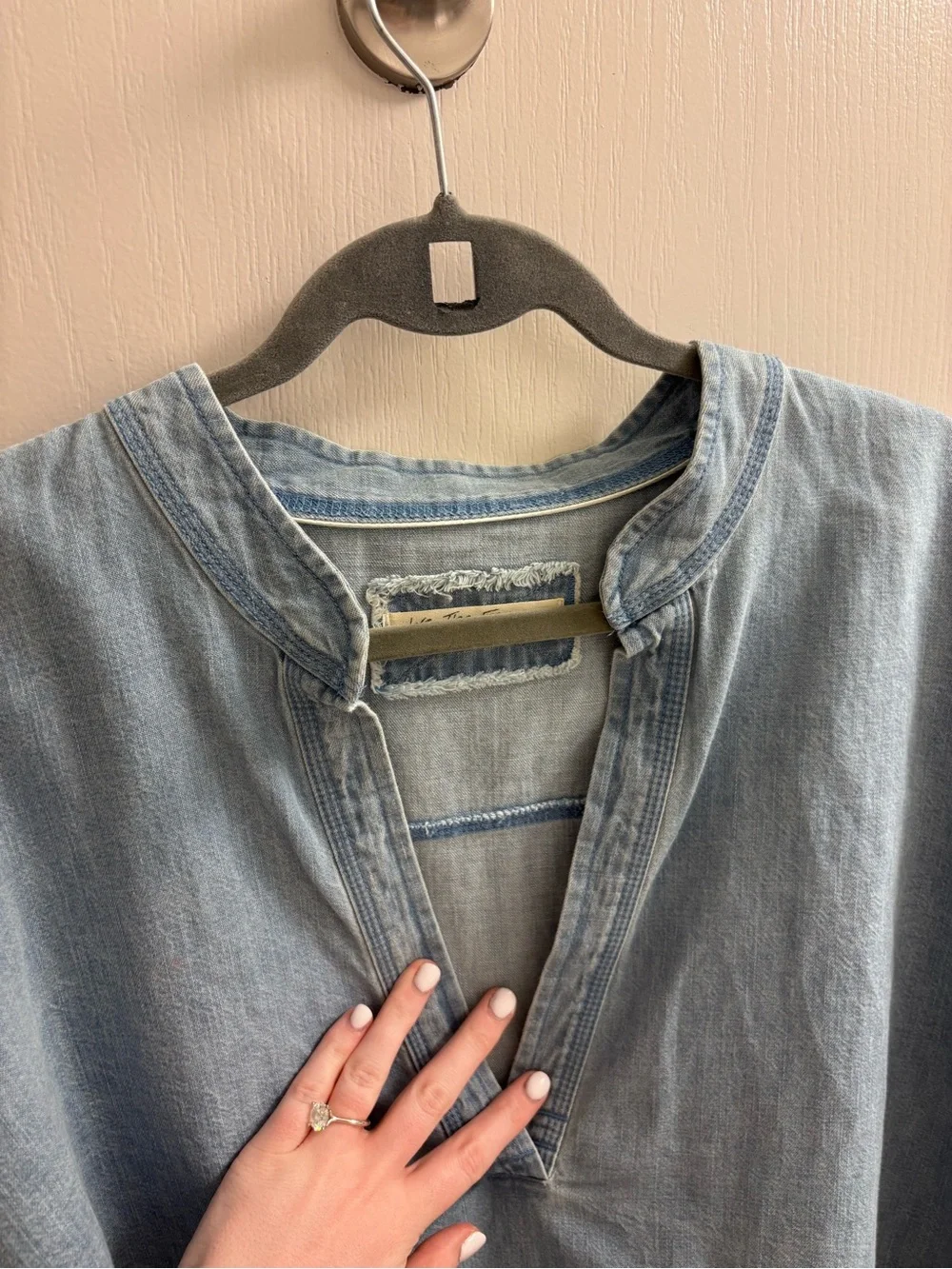 Free People Jude Denim Pullover Color: Vintage Indigo